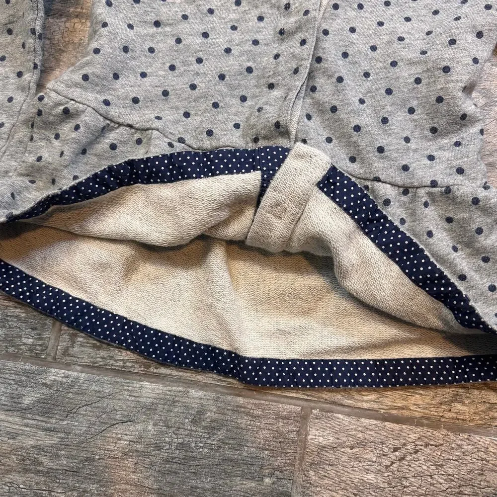 Crewcuts Casual Cardigan Grey Polka Dot Size 12